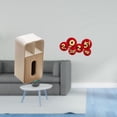thumbnail image 2 of Tissue Box Paper Fan Festive PU Leather Bedroom Living Room Office Spring Festival Decoration, 2 of 8