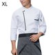 thumbnail image 2 of Chef Abrigo Unisex-Adult Manguito de manga larga Permeabilidad Hornear fácilmente uniforme de cocina limpia para el otoño e invierno Restaurante Take Shop White XL Advancent LF000336-09, 2 of 7