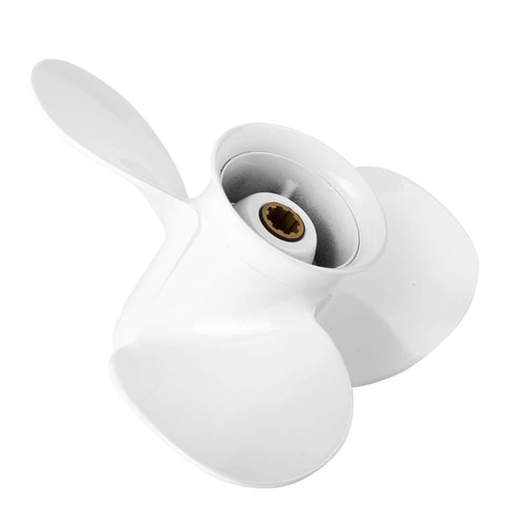 Qiclear Boat Propeller 9 1/4x11-J OEM Aluminum Alloy Boat Propeller for Yamaha 9.9HP 15HP Outboard Motor 63V-45943-10-00 63V-45943-00-EL 9.25x11,8 Spline Tooth