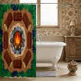 thumbnail image 3 of Manfei Adventure Campfire Shower Curtain 72Wx78L,Happy Camping Bath Curtain, 3 of 6