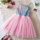 thumbnail image 5 of Vestido de princesa sirena con manga voladora para niña, traje informal de malla, ropa de uso diario, 2024, 5 of 5