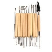 Wax Polymer Clay Carving Tools Pottery Sculpting & Jewelry Making Artist Tool Set, Perfect 11 pc. Tool Set with wood handles for your next Ceramic Class or artistic.., By SNINC