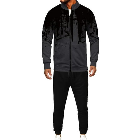 

ketyyh-chn99 Grey Scrubs For Men Set Mens Hooded Jumpsuits Full zip One Piece Lightweight Romper Athletic Running Jogging Tracksuit with Pockects