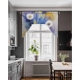 thumbnail image 3 of Purple Dragonfly Swag Valances for Windows, Small Curtains Drapes, Watercolor Spring Summer Floral Kitchen Window Curtains Over Sink Rod Pocket Window Treatment Valance for Bedroom/Bathroom 56"x36", 3 of 5