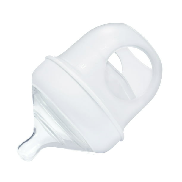 Boon NURSH Silicone Baby Bottle, White, 4 Oz