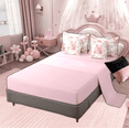 thumbnail image 5 of Feelyou Magic Elf Teens Twin Bedding Sets 7-Piece, Pink Monogrammed N Bedding Comforter Set, Princess Reversible Comforter, Microfiber Bedroom Decor, 5 of 9