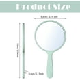 thumbnail image 2 of 25 Pcs Handheld Mirror with Handle Bulk, 3.94" L x 2.17" W, Small Portable Round Mirror for Kids Travel Makeup Classroom Camping Daily Use (White, Pink, Black, Blue, Green), 2 of 6
