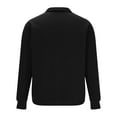 thumbnail image 6 of Aimik Hanes Men's Quarter Zip Sweatshirt Sherpa Lined Fleece Zipper Pullover Heavyweight Winter Warm Cotton Sweater-Black M, 6 of 6