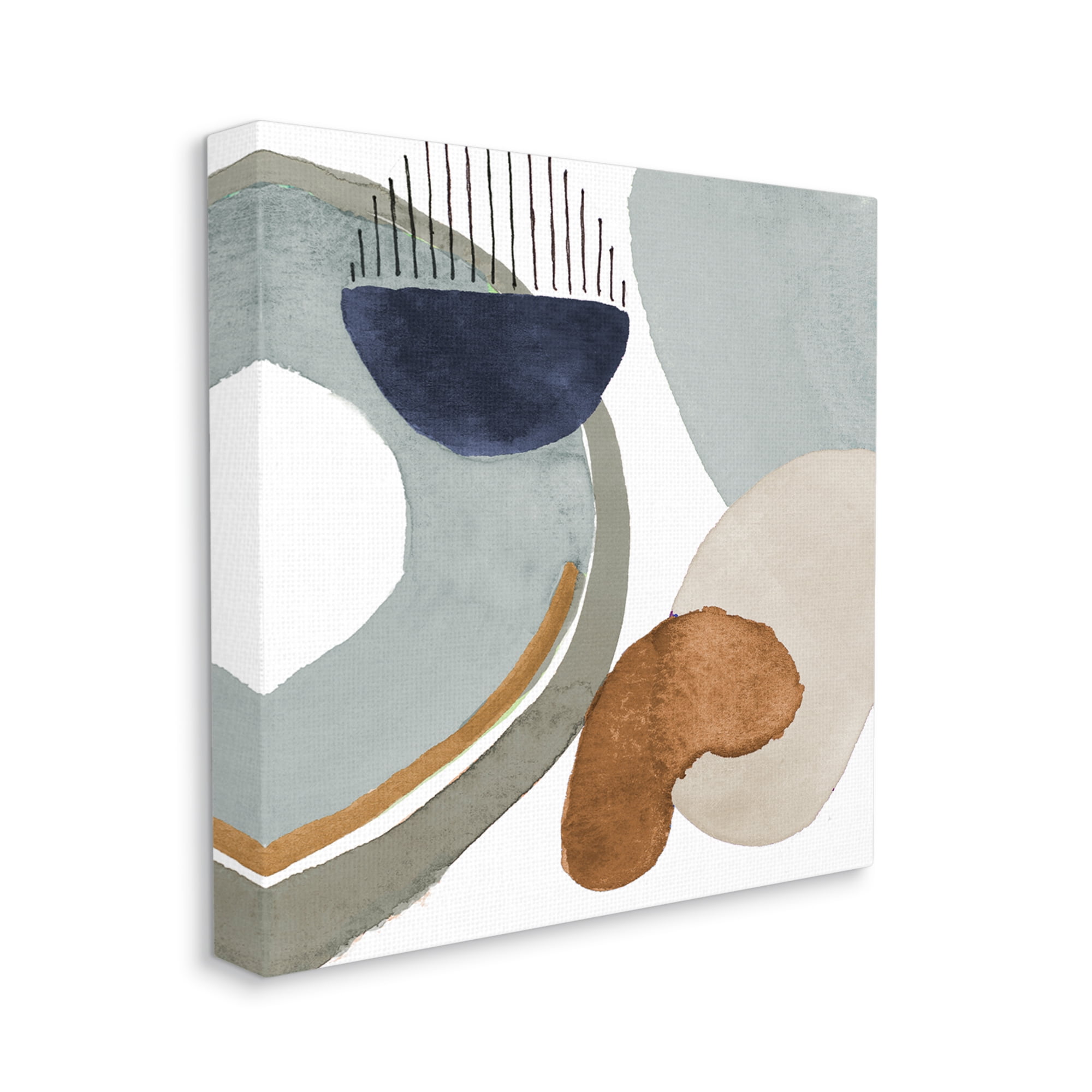 Stupell Industries Bold Contemporary Shapes Geometric Paint Strokes Lines Painting Gallery Wrapped Canvas Print Wall Art, Design by Lanie Loreth