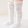 thumbnail image 2 of fatyb Baby Toddler Knee High Socks Infant Cotton Stretch Stockings Little Kids Summer Thin Long Stocks, 2 of 4