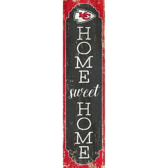 Kansas City Chiefs 24" Home Sweet Home Leaner Sign
