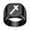 Black, variant on Stainless Steel 18mm Square Personalised Cross Pattern Rings For Men Classic Elegant Wedding Band Jewelry Blue Size 4