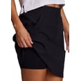 thumbnail image 2 of RBX Active Women's Golf/Tennis Woven Longer Length Flat Front Skort With Pockets, 2 of 4
