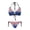 American Flag Star & Stripe Pattern, variant on Women's Woodland Camo Halter Triangle Bikini Set - Sexy Tie Side Two Piece Swimsuit for Beach & Pool Vacations