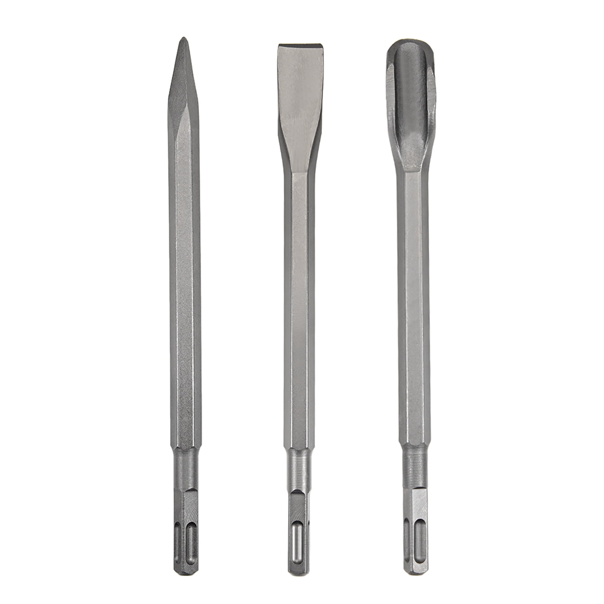Uxcell 14mm Point 20mm Flat U Cranked Chisel Masonry Drill Bit Square Shank 3in1 Set