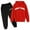 Red, variant on Zhuashum Kid Outfits For Boys Girls Children'S Hoodie Pullover Sweatshirt Sweatpants Set On Underwear Casual Letter Printed Long Sleeve Out Wear Daily Wear Black 5-6 Years