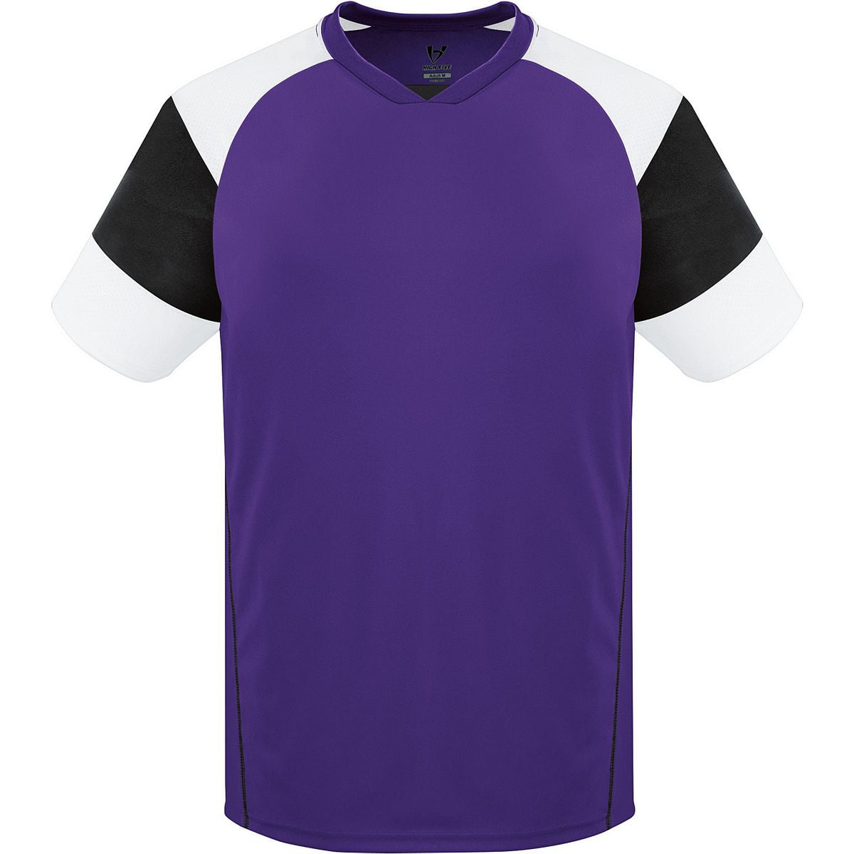 purple black and white jersey
