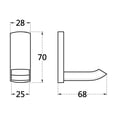 thumbnail image 2 of 2x Gancho De Pared Percha De Perchero De Latón Organziador Para Ropas Abrigos Sombreros Bufandas Toallas BLESIY Estante de toalla montado en la pared, 2 of 8