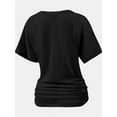 thumbnail image 5 of Womens Casual V Neck T Shirts Short Sleeve Loose Fit Summer Flowy Tops Tees, 5 of 5