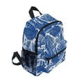 thumbnail image 2 of FORMRS School Backpack with Front Zippered Pocket 12" Student Travel Daypack, Blue Garden Pattern, 2 of 6