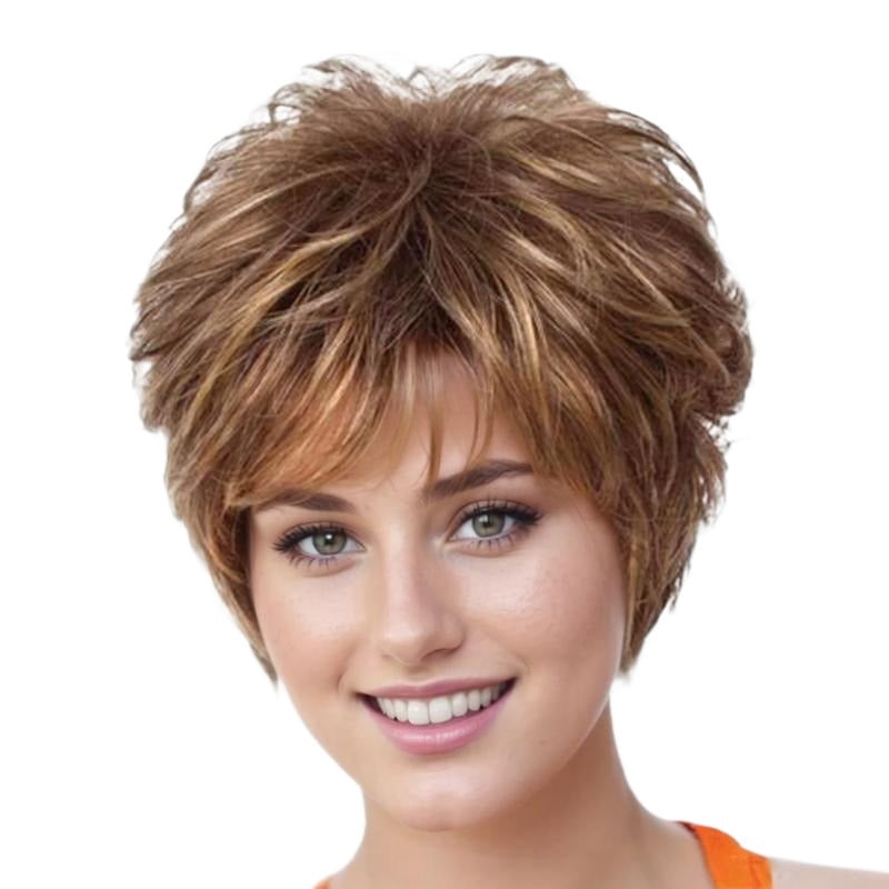 Popular women's short hair curly wig high temperature wire simulation wig natural and lifelike