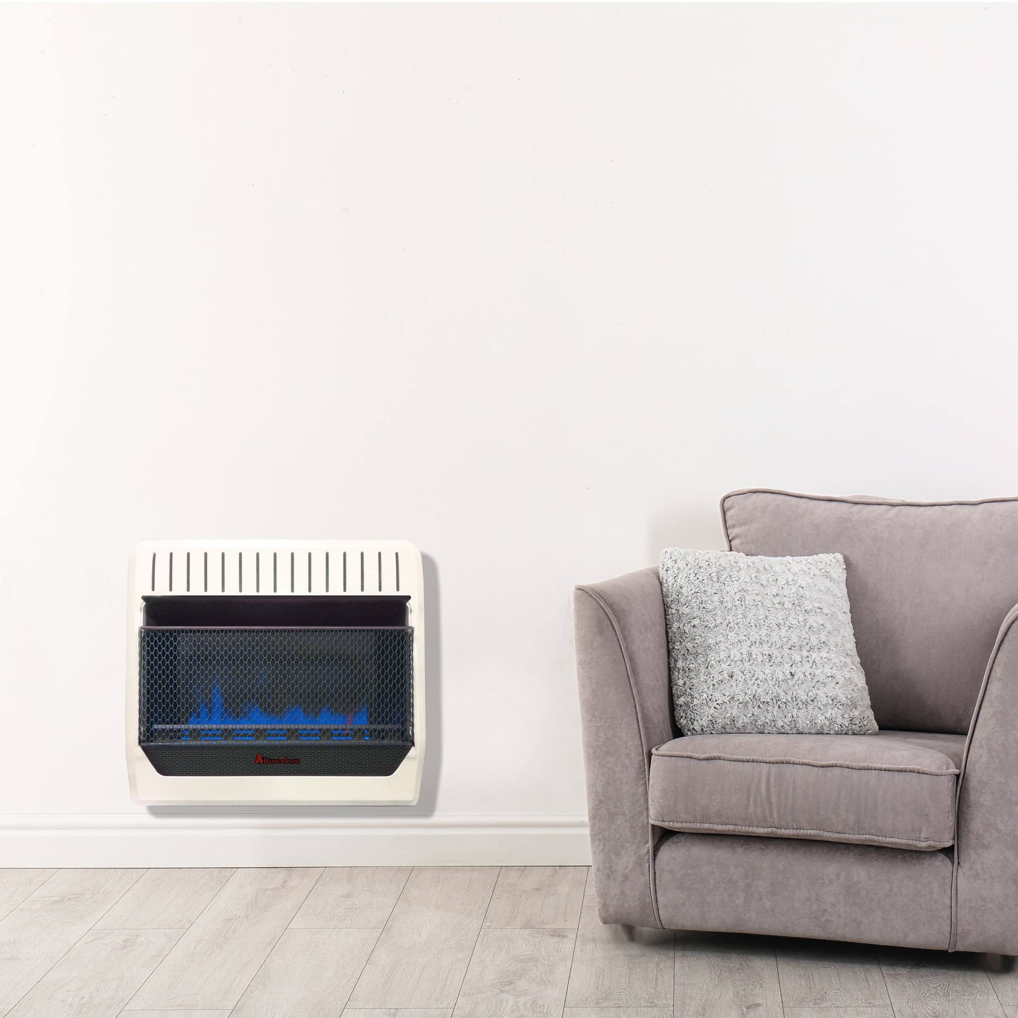 HearthSense Recon Dual Fuel Ventless Blue Flame Heater With Base and Blower  - 30,000 BTU, T-Stat Control - Model# BF30T-BB-R - Walmart.com