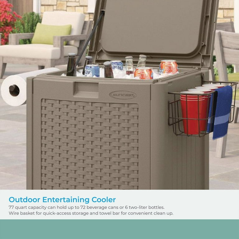 Suncast Resin Wicker Cooler Patio