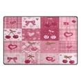 thumbnail image 2 of Non-Slip Area Rug 60"x39" Indoor Washable Floor Mats Carpet Printed for Living Room, Bedroom, Home Decor Cherry Pattern with Bows, 2 of 7