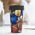 thumbnail image 6 of Fotbe sport ball Printed Insulated Travel Coffee Mug Spill Proof Leak Proof Stainless Steel Coffee Tumbler Reusable Coffee Cups with Lids Thermos, 6 of 8