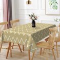 thumbnail image 6 of Nanqianyi Olive Chevron Pattern Rectangle Tablecloth,70x60 Inch,Polyester Waterproof Oilproof Table Cover,Kitchen Dining Decor, 6 of 6