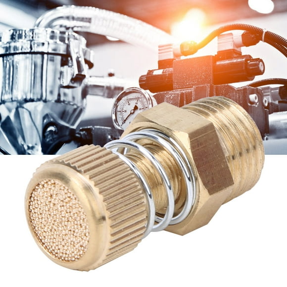 Premium Brass Pneumatic Silencer with BSPT Male Thread - 1/4 Inch, Corrosion-Resistant, Easy Installation, High Noise Reduction for Air Equipment (10-Piece Set)