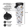 thumbnail image 2 of Peanuts Snoopy & Woodstock All-Over Print 30 Oz White Stainless Steel Water Bottle, 2 of 7