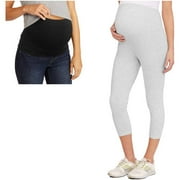 Oh! Mamma Maternity Full-Panel Leggings and Belly Band Value Bundle