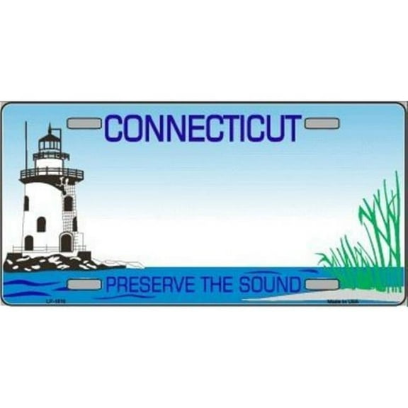 Connecticut State Background Blank Metal License Plate