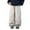 Beige, variant on Boys Girls Plaid Lined Winter Pants, Thickened Warm Loose Fit Long Trousers with Elastic Waistband, Gingham Cuffs, Wide Leg, Pockets – Fashionable Hem Outdoor Snow Pants