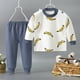 thumbnail image 1 of Conjunto de ropa interior cómoda con abertura en los hombros para niños, ropa de otoño, pantalones de otoño, ropa de casa para bebé, pijamas para niños y niñas de tamaño pequeño y mediano, 1 of 6