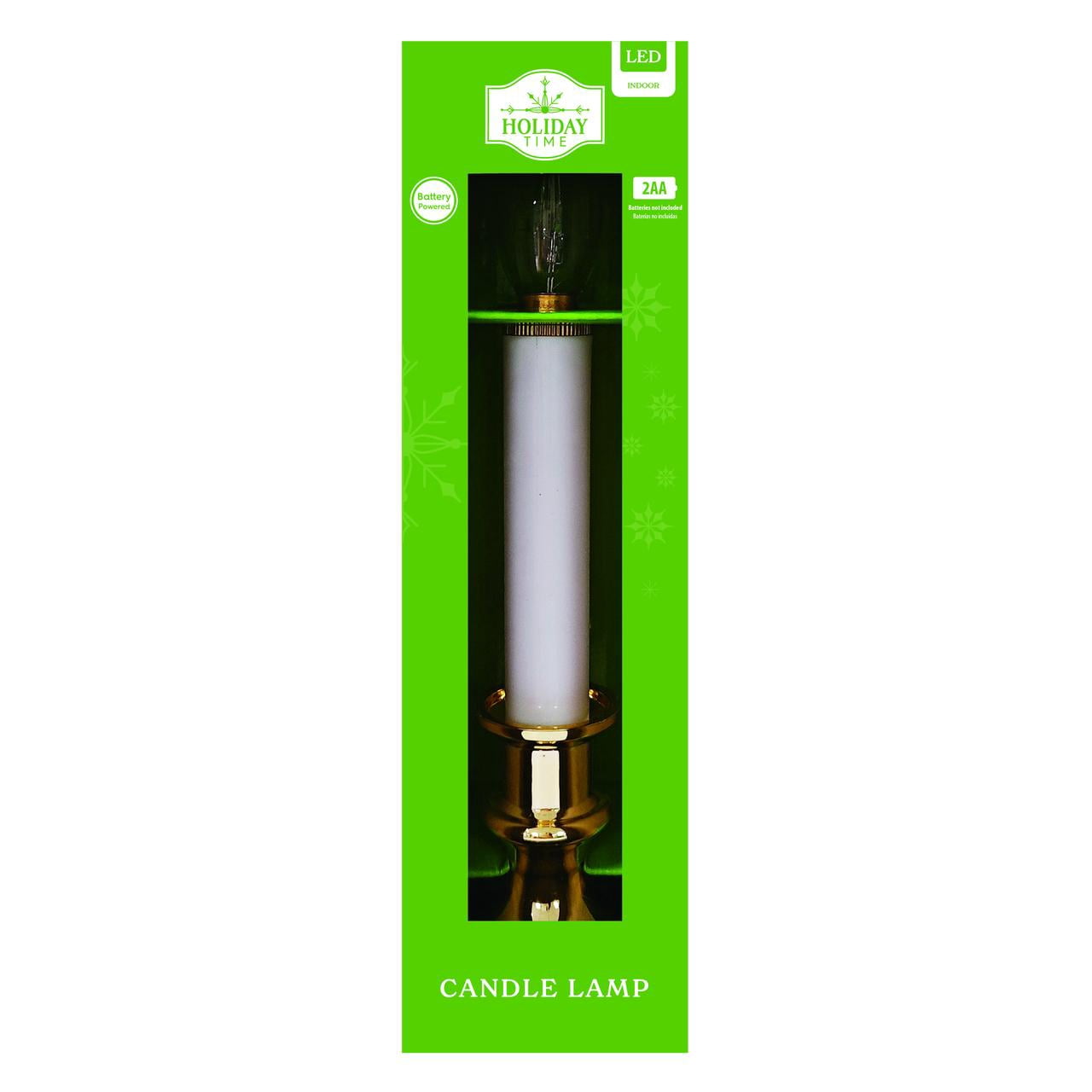 Indoor Battery-Operated LED Candle Lamp, Warm White, by Holiday Time