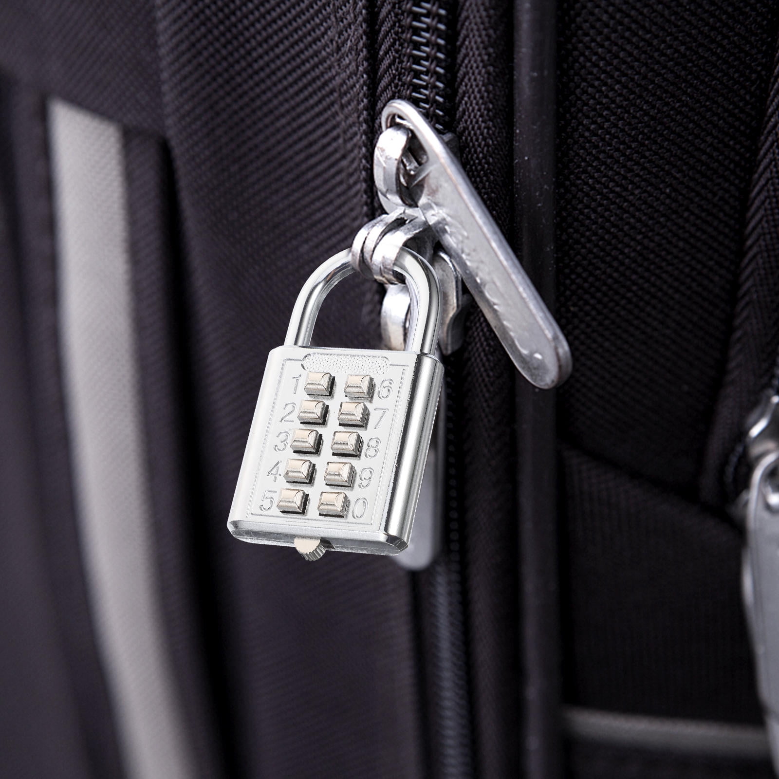 Hytrove Small Padlocks with Combination Plated Silver Metal Lock for Gym and Travel Security