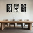 thumbnail image 4 of ZHONGYUTONG Black White Animals Wall Art 3 Pieces Tiger Lion King Wolf and Baby Picture Prints Africa Wildlife Portrait Canvas Artwork for Men Bedroom Office Decor (11.00" x 14.00" x 3PCS), 4 of 6