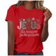 thumbnail image 2 of Fiudx Liquidación de Ahorros de Verano Mujer Verano Ocio Moda Estampado de Flores Cuello Redondo Manga Corta Top/Camisa, 2 of 4