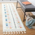 thumbnail image 3 of SAFAVIEH Moroccan Fringe Donovan Southwestern Shag Area Rug, Ivory/Grey, 8' x 10', 3 of 9