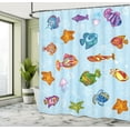 thumbnail image 5 of Ambesonne Ocean Shower Curtain, Navy Nautical Life Sea, 69"Wx75"L, Multicolor, 5 of 5