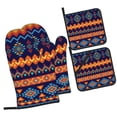 thumbnail image 1 of ZICANCN Oven Mitts and Pot Holders Sets, Boho Indian Seamless Background Baking Sets Kitchen Heat Resistant 4 Pieces, 1 of 8