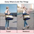 thumbnail image 5 of Blue and Gold Marble Glitter Waves Pattern Travel Tote Bags for Women Carry On,Large Weekender Bags for Women Travel,Multi Functional Duffle Bag for Work,Shopping,Sports, 5 of 5