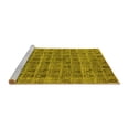 thumbnail image 2 of Ahgly Company Machine Washable Indoor Round Oriental Yellow Industrial Area Rugs, 5' Round, 2 of 4