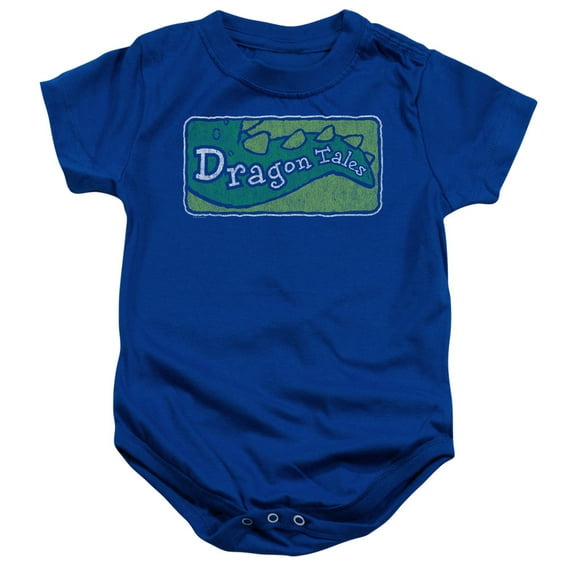 Dragon Tales/Logo Distressed-Infant Snapsuit Royal Blue-12Mos