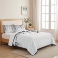 thumbnail image 5 of Twin XL Quilt Set 68''x98'', Grey Eucalyptus Lightweight Summer Bedspread Coverlet Set with 2 Pillow Shams, Weeping Botanical Leaf Watercolor Breathable All Season Quilt Bedding for Dorm/Guest Room, 5 of 9