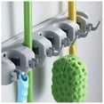 thumbnail image 5 of Sorbus Wall Mount Broom Holder, 16" Plastic Mop Organizer Rack, Holds 11 Cleaning Tools for Home, 5 of 5
