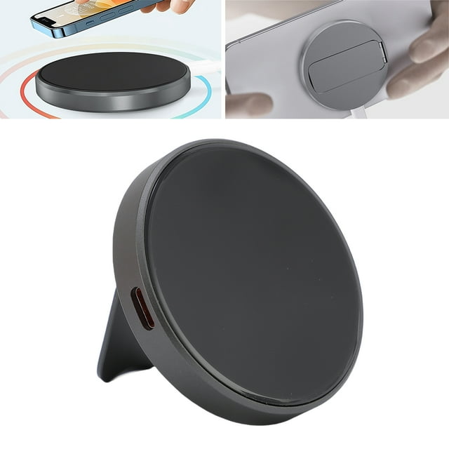 Chargeur sans fil magnétique pliable, support de téléphone sans fil magnétique robuste 15W efficace pour le travail