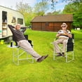 thumbnail image 5 of Seizeen Director Chairs for Outside, Folding Camping Chair Tall Directors Chair with Side Table and Side Bag, Heavy Duty Oversize Seat for Beach Fishing Picnic Chairs, Holds up to 300 lbs, 5 of 8